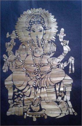 Ganeshji Using Wheat Strew