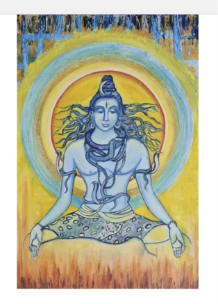 shiva with meditation chakras