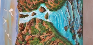 Water stream flowing 